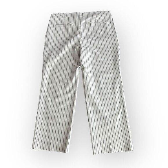 Chico’s Crop Pant size 10 Cream Stripe - Picture 3 of 6
